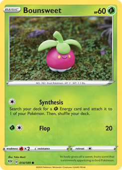 Bounsweet #014/189 Common (Reverse Holofoil) / Darkness Ablaze