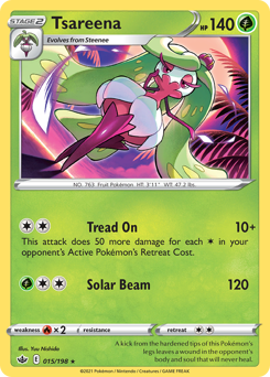 Tsareena #015/198 Rare (Reverse Holofoil) / Chilling Reign