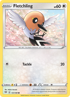 Fletchling #151/189 Common (Reverse Holofoil) / Darkness Ablaze