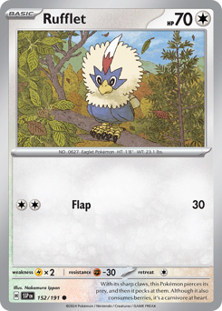 Rufflet #152/191 Common / Surging Sparks