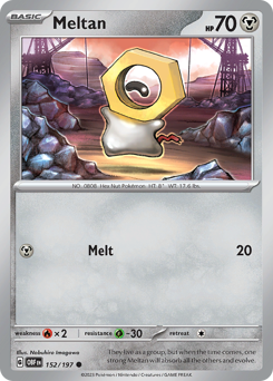 Meltan #152/197 Common / Obsidian Flames