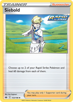 Siebold #153/198 Uncommon (Reverse Holofoil) / Chilling Reign
