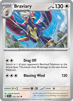 Braviary #153/191 Uncommon (Reverse Holofoil) / Surging Sparks