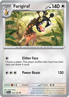 Farigiraf #155/193 Uncommon (Reverse Holofoil) / Paldea Evolved