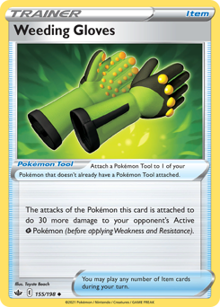 Weeding Gloves #155/198 Uncommon (Reverse Holofoil) / Chilling Reign