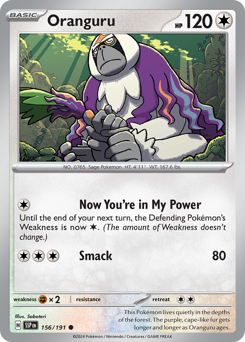 Oranguru #156/191 Common (Reverse Holofoil) / Surging Sparks