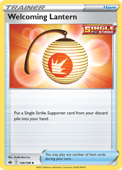 Welcoming Lantern #156/198 Uncommon (Reverse Holofoil) / Chilling Reign