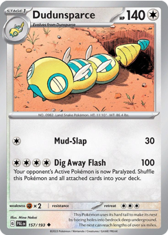 Dudunsparce #157/193 Uncommon (Reverse Holofoil) / Paldea Evolved