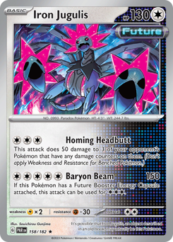 Iron Jugulis #158/182 Rare (Holofoil) / Paradox Rift