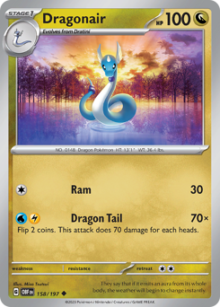 Dragonair #158/197 Uncommon (Reverse Holofoil) / Obsidian Flames