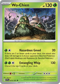 Wo-Chien #015/191 Uncommon (Reverse Holofoil) / Surging Sparks