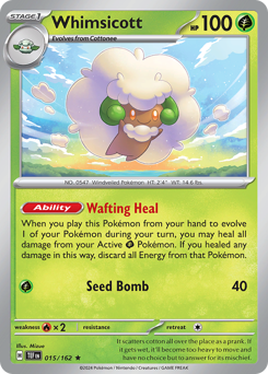 Whimsicott #015/162 Rare (Holofoil) / Temporal Forces