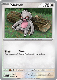Slakoth #160/193 Common (Reverse Holofoil) / Paldea Evolved