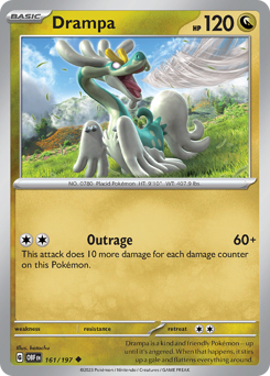 Drampa #161/197 Uncommon (Reverse Holofoil) / Obsidian Flames