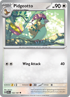 Pidgeotto #163/197 Uncommon / Obsidian Flames