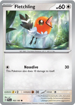 Fletchling #163/193 Common (Reverse Holofoil) / Paldea Evolved