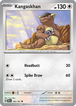Kangaskhan #165/197 Uncommon (Reverse Holofoil) / Obsidian Flames