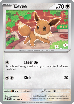 Eevee #166/197 Common (Reverse Holofoil) / Obsidian Flames