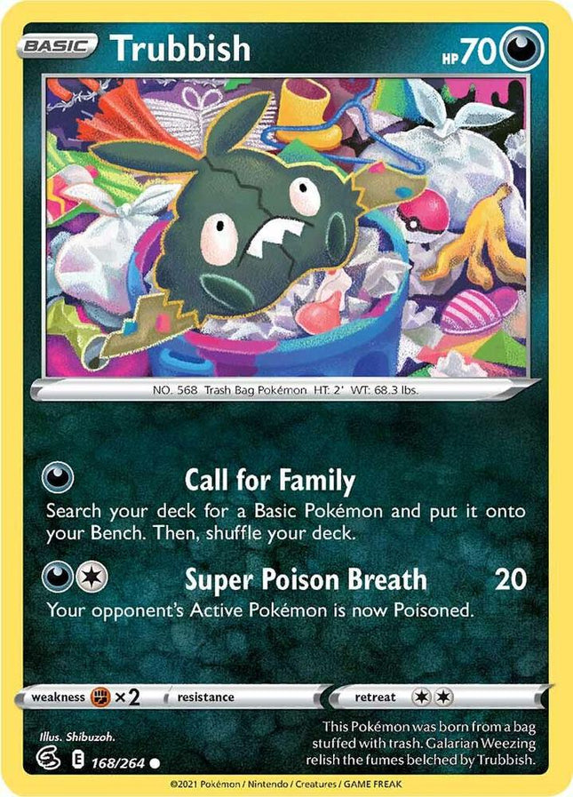 Trubbish #168/264 Common (Reverse Holofoil) / Fusion Strike