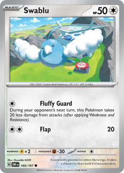 Swablu #169/197 Common / Obsidian Flames