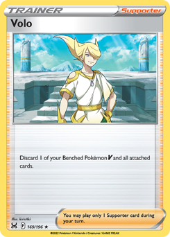 Volo #169/196 Holo Rare (Reverse Holofoil) / Lost Origin