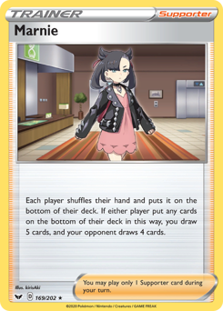 Marnie #169/202 Holo Rare (Normal) / Sword & Shield