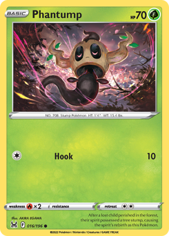 Phantump #016/196 Common (Reverse Holofoil) / Lost Origin