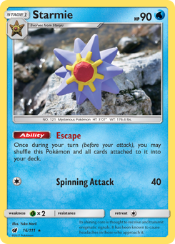 Starmie #016/111 Rare (Normal) / Crimson Invasion
