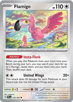 Flamigo #170/193 Uncommon (Reverse Holofoil) / Paldea Evolved
