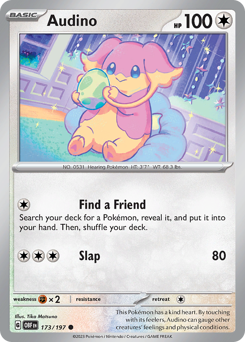 Audino #173/197 Common (Reverse Holofoil) / Obsidian Flames