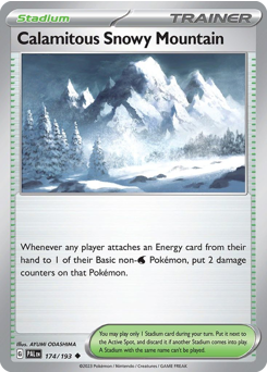 Calamitous Snowy Mountain #174/193 Uncommon (Reverse Holofoil) / Paldea Evolved