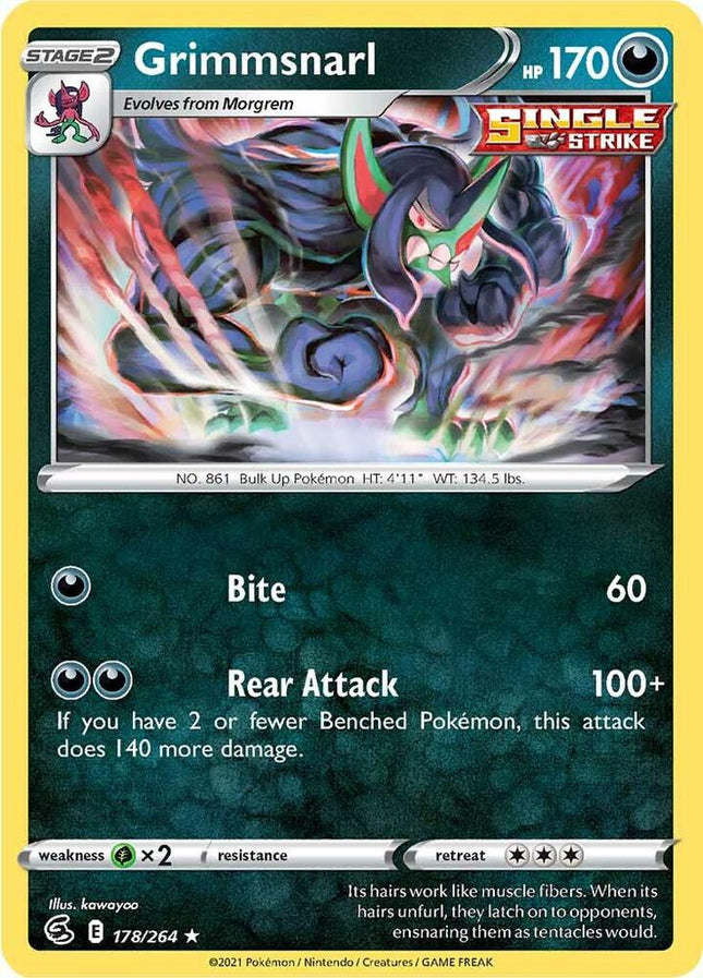 Grimmsnarl #178/264 Holo Rare (Reverse Holofoil) / Fusion Strike