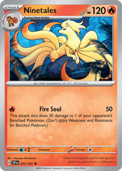 Ninetales #017/191 Uncommon (Reverse Holofoil) / Surging Sparks