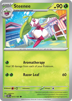 Steenee #017/197 Common (Reverse Holofoil) / Obsidian Flames