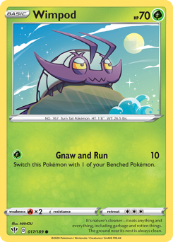 Wimpod #017/189 Common (Reverse Holofoil) / Darkness Ablaze