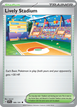 Lively Stadium #180/191 Uncommon (Reverse Holofoil) / Surging Sparks