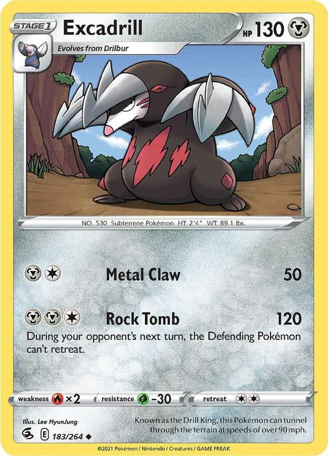 Excadrill #183/264 Uncommon (Reverse Holofoil) / Fusion Strike