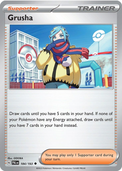 Grusha #184/193 Uncommon (Reverse Holofoil) / Paldea Evolved