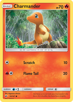 Charmander #018/147 Common (Reverse Holofoil) / Burning Shadows