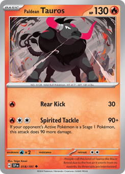 Paldean Tauros #039/191 Uncommon / Surging Sparks