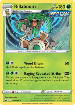 Rillaboom #018/198 Holo Rare (Reverse Holofoil) / Chilling Reign