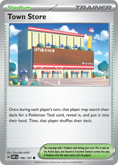 Town Store #196/197 Common (Reverse Holofoil) / Obsidian Flames