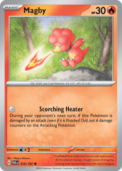 Magby #019/182 Common (Reverse Holofoil) / Paradox Rift