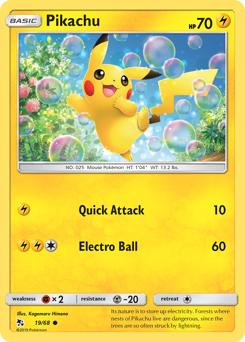 Pikachu #19/68 Common / Hidden Fates