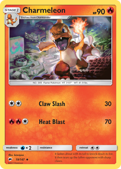 Charmeleon #019/147 Uncommon (Holofoil) / Burning Shadows