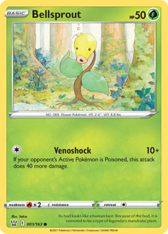 Bellsprout #001/163 Common / Battle Styles