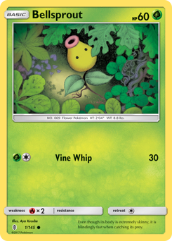 Bellsprout #001/145 Common (Reverse Holofoil) / Guardians Rising
