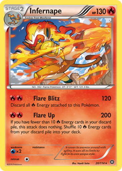 Infernape #020/114 Holo Rare (Holofoil) / Steam Siege