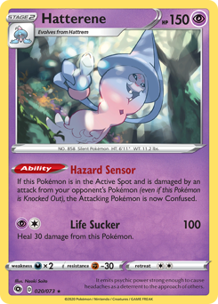 Hatterene #020/73 Holo Rare (Holofoil) / Champion's Path