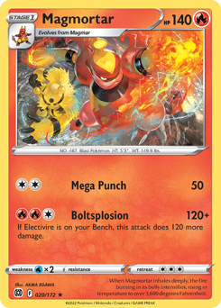 Magmortar #020/172 Rare (Reverse Holofoil) / Brilliant Stars